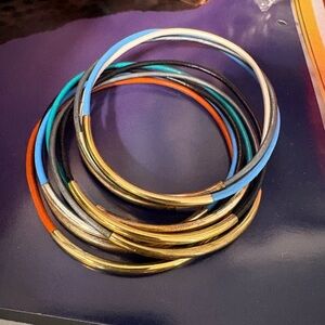 Set of leather cord bracelets handmade